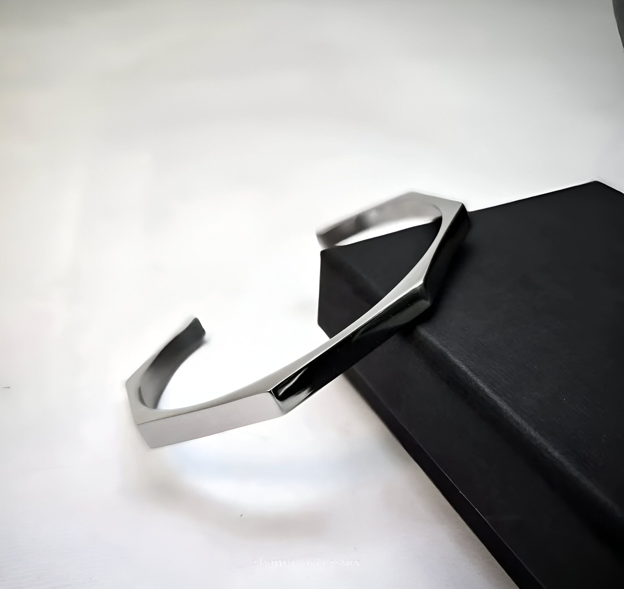 Stylish Stainless Steel Cuff Bracelet for Men – Trendy Half Open Bangle Design | Elegant Boys Bracelet