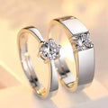 Classic Couple Rings For Men Women CZ Stone Trendy Wedding Lovers' Ring