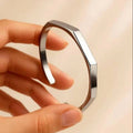 Stylish Stainless Steel Cuff Bracelet for Men – Trendy Half Open Bangle Design | Elegant Boys Bracelet