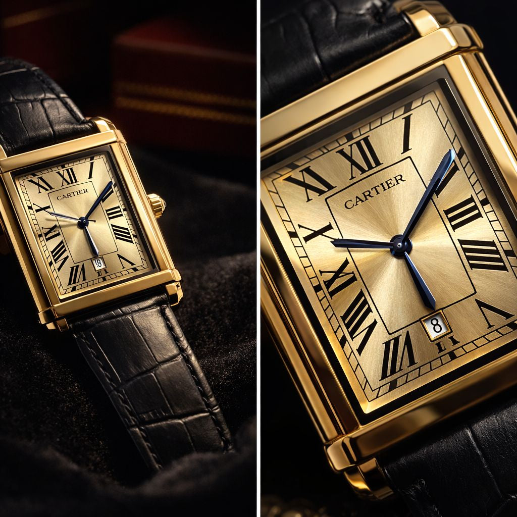 Classic Business Style Watch for Men | Elegant Tank Design with Date Display