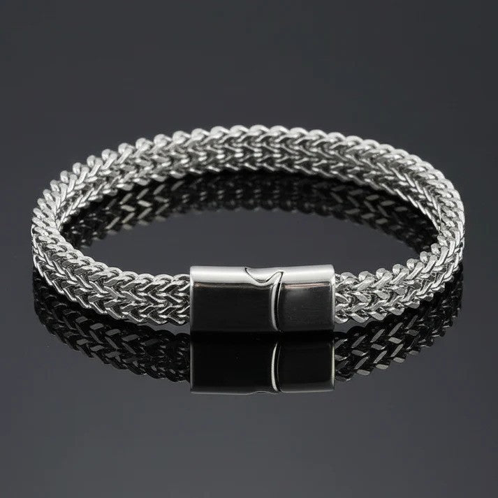 luxury Foxtail Chain Bracelet for Men/boys 8mm Silver/Gold/Black Colour