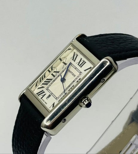 Old Money Tank Style Watch for Men | Premium Silver Case | White Dial | Black Brown Strap