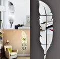 3D Acrylic Leaf Mirror Wall Stickers | Modern Home Decor