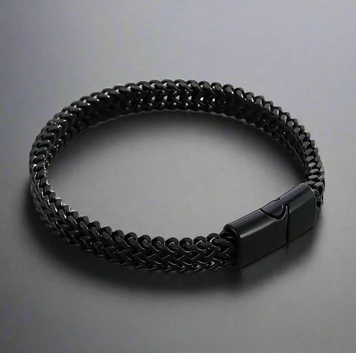 luxury Foxtail Chain Bracelet for Men/boys 8mm Silver/Gold/Black Colour