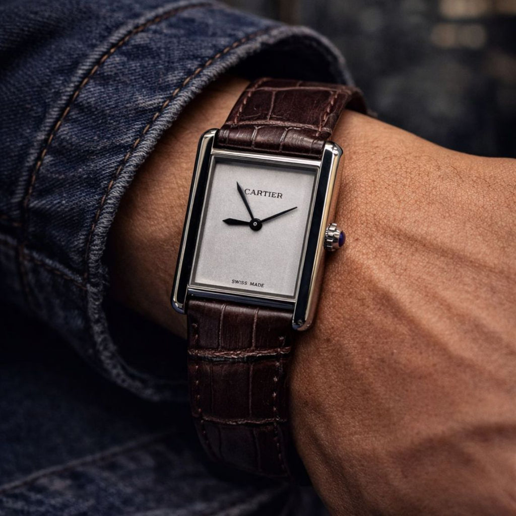 ROYAL EDGE | Premium Tank Watch Classic Square Dial Luxury Slim Body Stainless Steel Strap with Gift Box