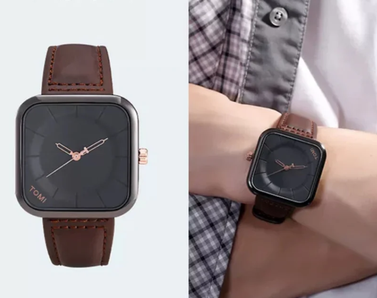 Luxury Slim Leather Strap Watch TM106 | Premium Classic Wrist Watch for Men